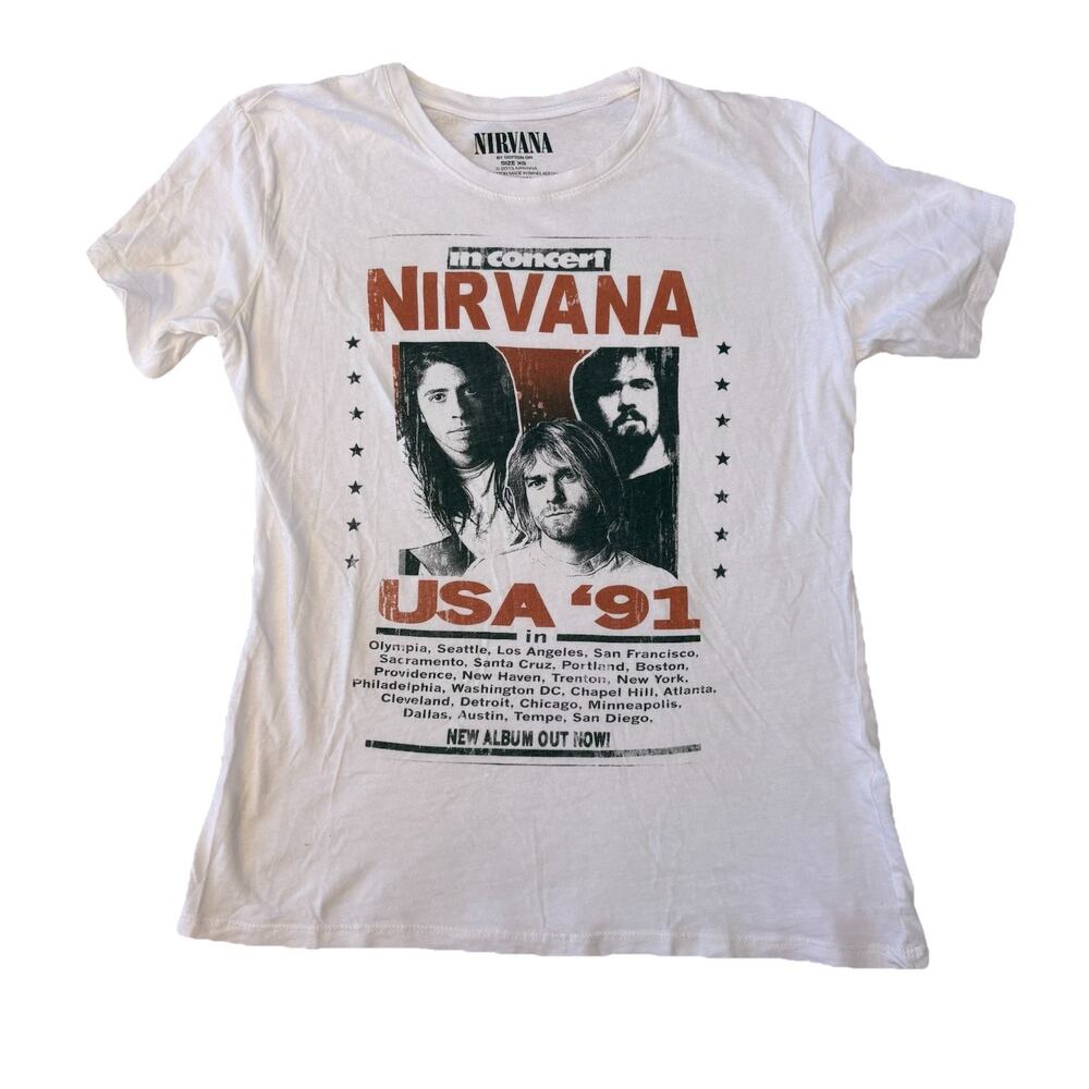Nirvana Cotton On XS Graphic Tee Kurt Cobain FLAW